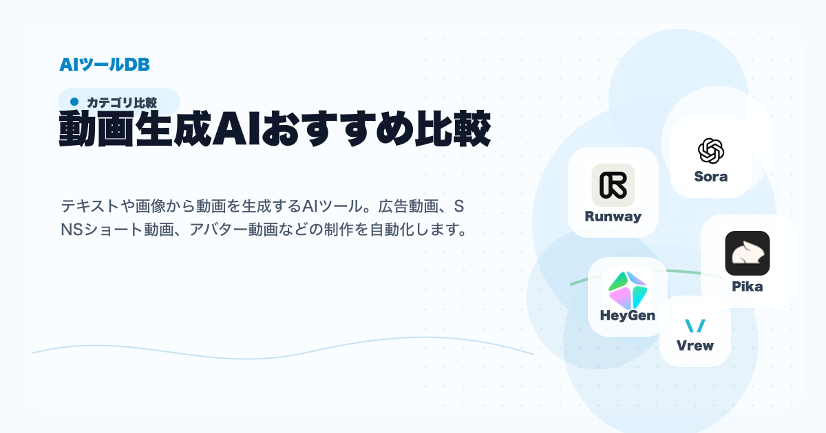 動画生成AIの料金、無料プラン、日本語対応、商用利用を比較する挿し絵