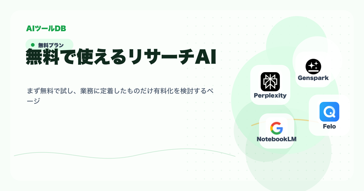無料で使えるリサーチAIを試してから導入判断する流れの挿し絵