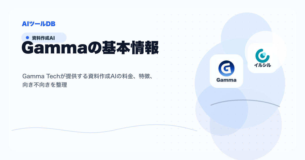 Gammaの料金、特徴、向き不向きを整理する挿し絵